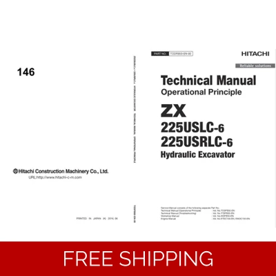 HITACHI ZX225USLC-6, ZX225USRLC-6 TECHNICAL MANUALS